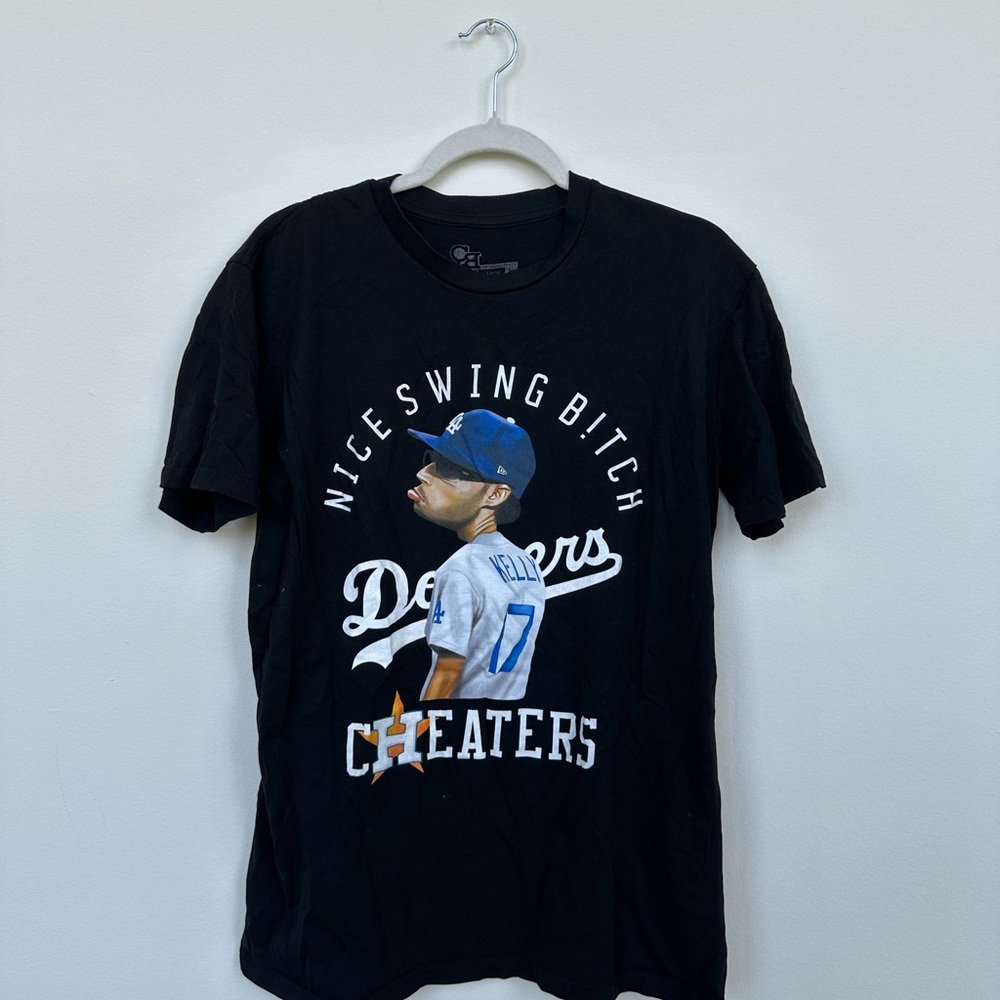 Dodgers Black Graphic Men's T-Shirt